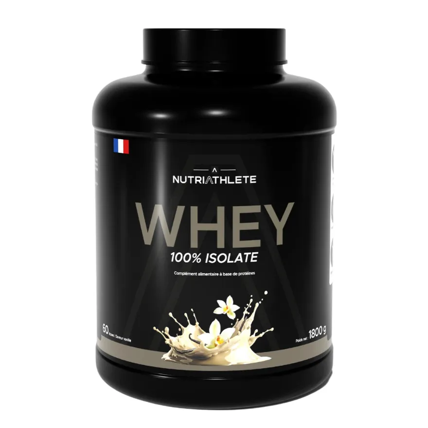 Whey 100% Isolate NUTRIATHLETE 1,8 kg — saveur Vanille
