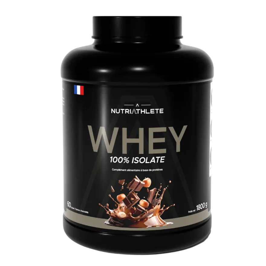 Whey 100% Isolate NUTRIATHLETE 1,8 kg — saveur Chocotella